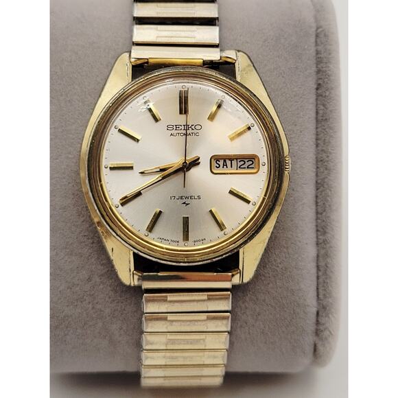 SEIKO Watch 7006-8007 Automatic Day Date Men's 1/40 10KT RGP Discontinued JAPAN - Picture 4 of 16